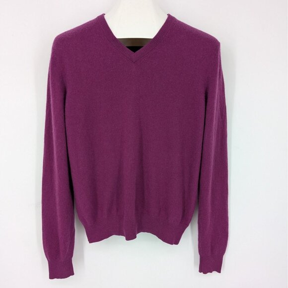 Neiman Marcus Sweater Men Size L 100% Cashmere Pullover Office Business Casual - Picture 1 of 7
